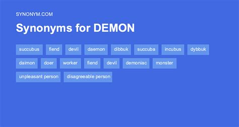 synonym demonic|another word for demonic possession.